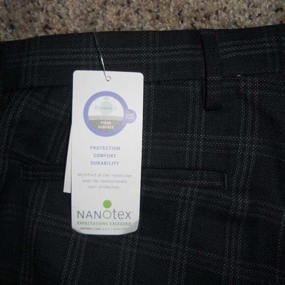 Banana Republic Standard Fit Nanotex Pant size 30/32 Plaid - Picture 2 of 4